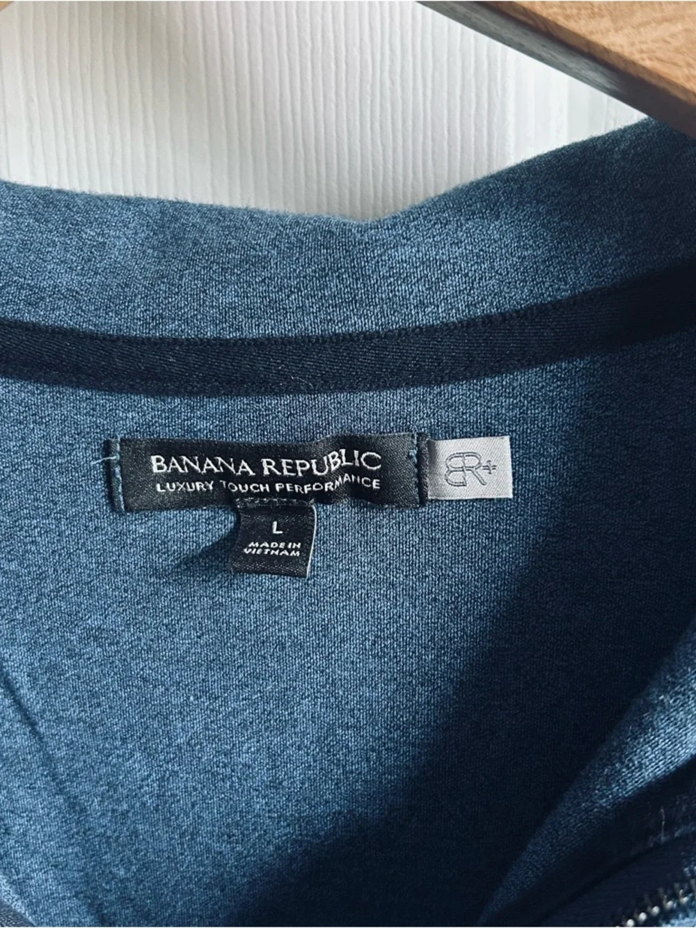 Banana Republic Luxury-Touch Performance Half-Zip Long Sleeve T-Shirt